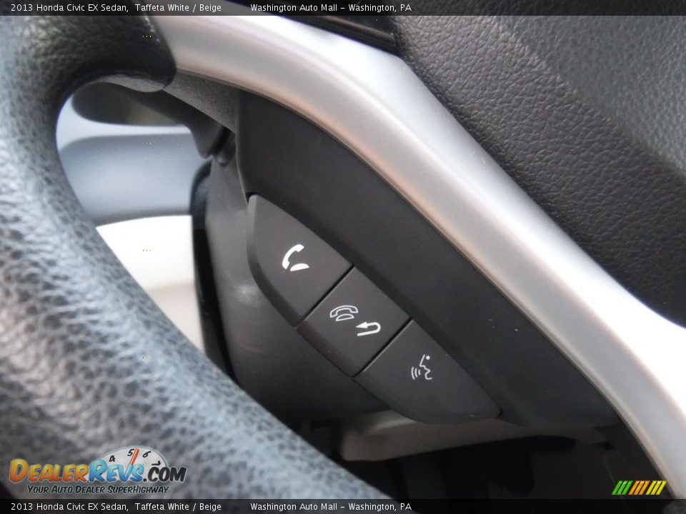 2013 Honda Civic EX Sedan Taffeta White / Beige Photo #15
