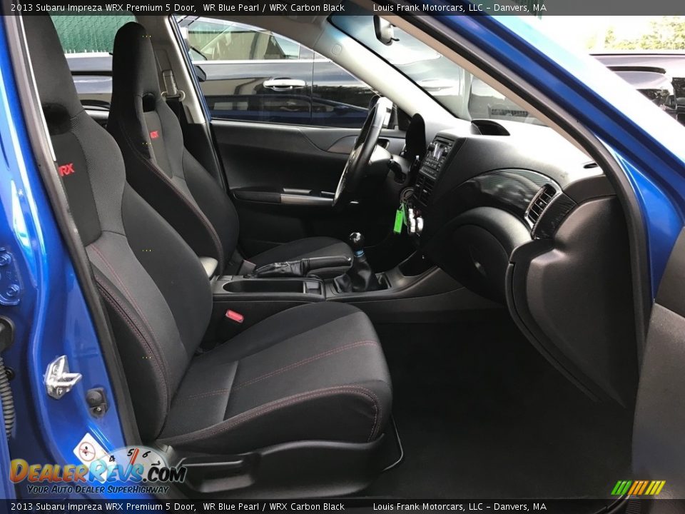 2013 Subaru Impreza WRX Premium 5 Door WR Blue Pearl / WRX Carbon Black Photo #13