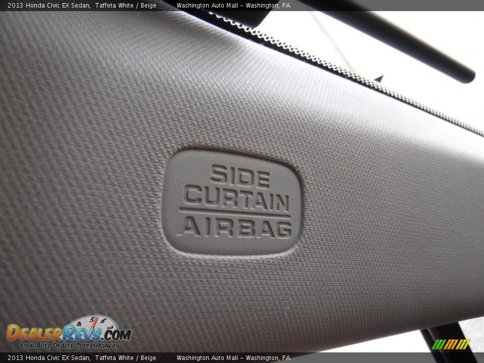 2013 Honda Civic EX Sedan Taffeta White / Beige Photo #16