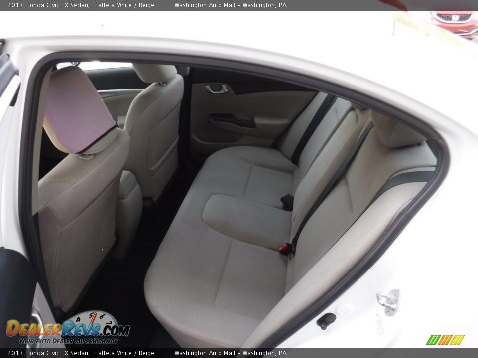 2013 Honda Civic EX Sedan Taffeta White / Beige Photo #17