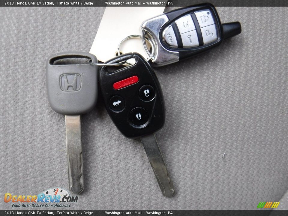 2013 Honda Civic EX Sedan Taffeta White / Beige Photo #18