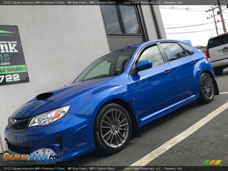 2013 Subaru Impreza WRX Premium 5 Door WR Blue Pearl / WRX Carbon Black Photo #16