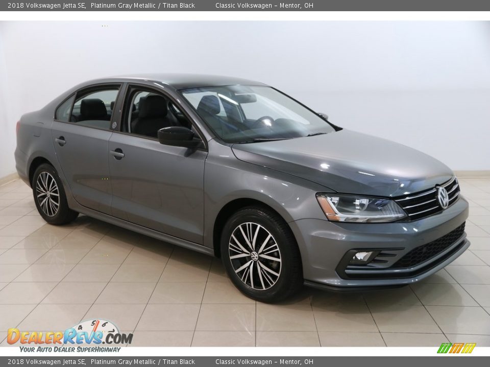 2018 Volkswagen Jetta SE Platinum Gray Metallic / Titan Black Photo #1