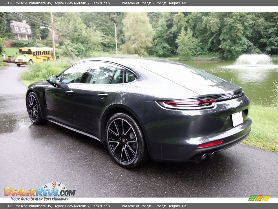 2018 Porsche Panamera 4S Agate Grey Metallic / Black/Chalk Photo #6