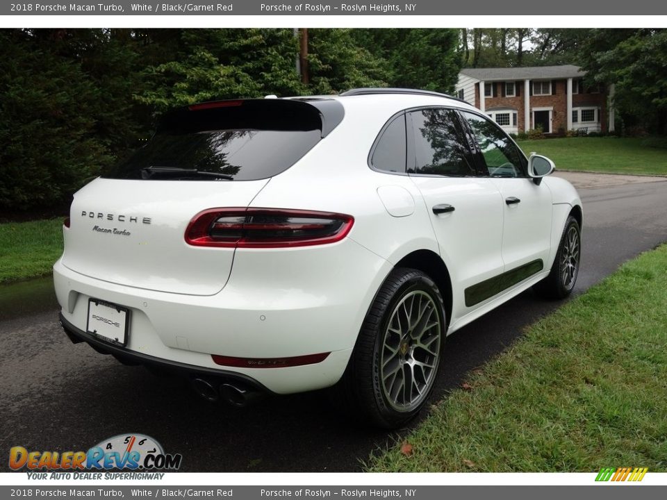 2018 Porsche Macan Turbo White / Black/Garnet Red Photo #4