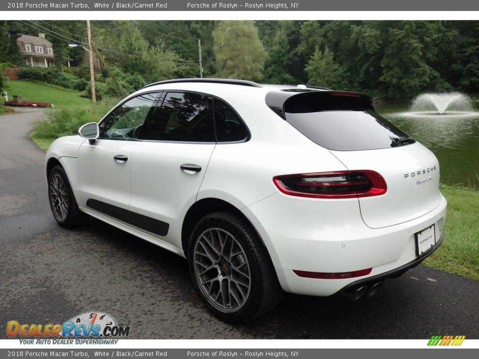 2018 Porsche Macan Turbo White / Black/Garnet Red Photo #6