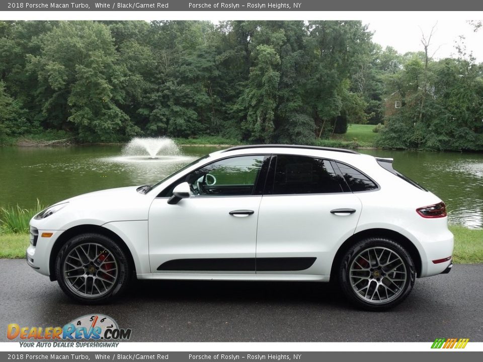 2018 Porsche Macan Turbo White / Black/Garnet Red Photo #7