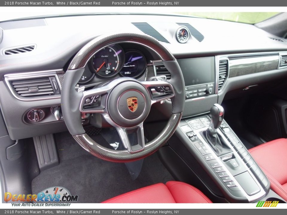 2018 Porsche Macan Turbo White / Black/Garnet Red Photo #20