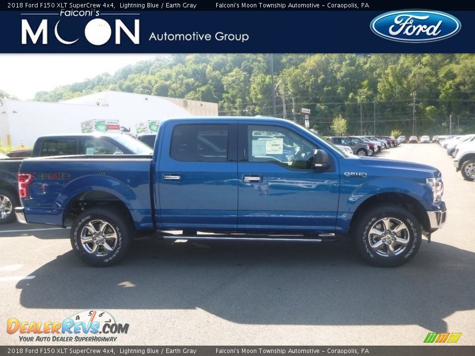 2018 Ford F150 XLT SuperCrew 4x4 Lightning Blue / Earth Gray Photo #1
