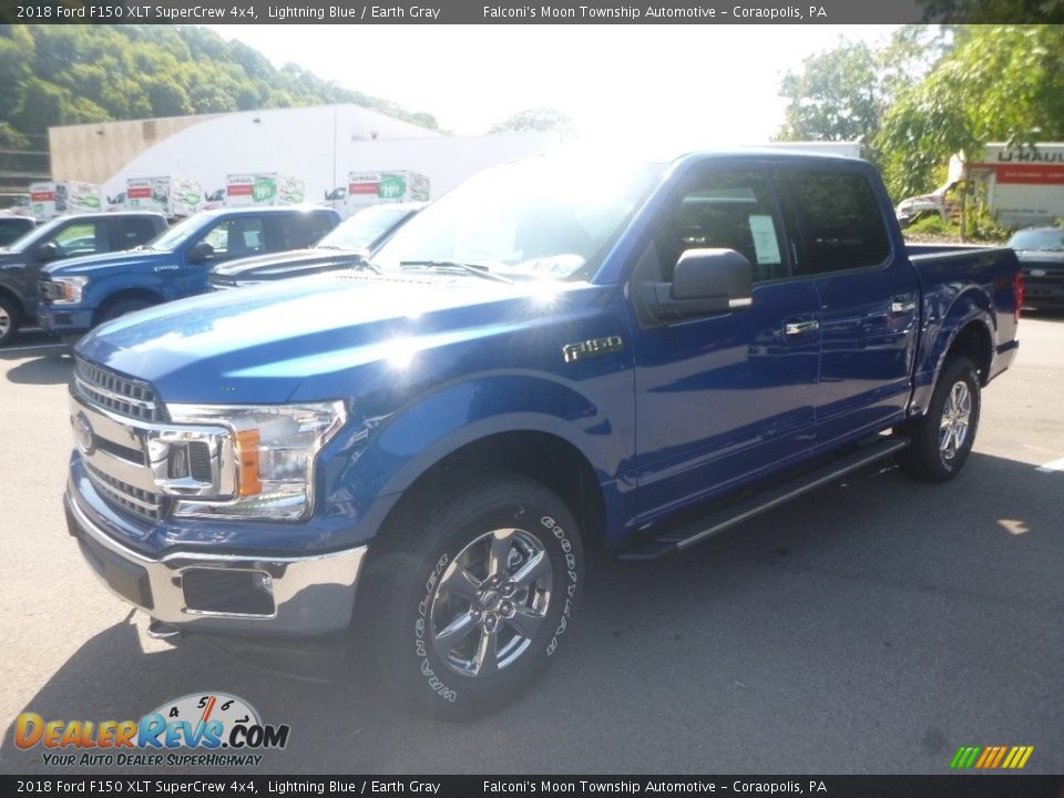 2018 Ford F150 XLT SuperCrew 4x4 Lightning Blue / Earth Gray Photo #2