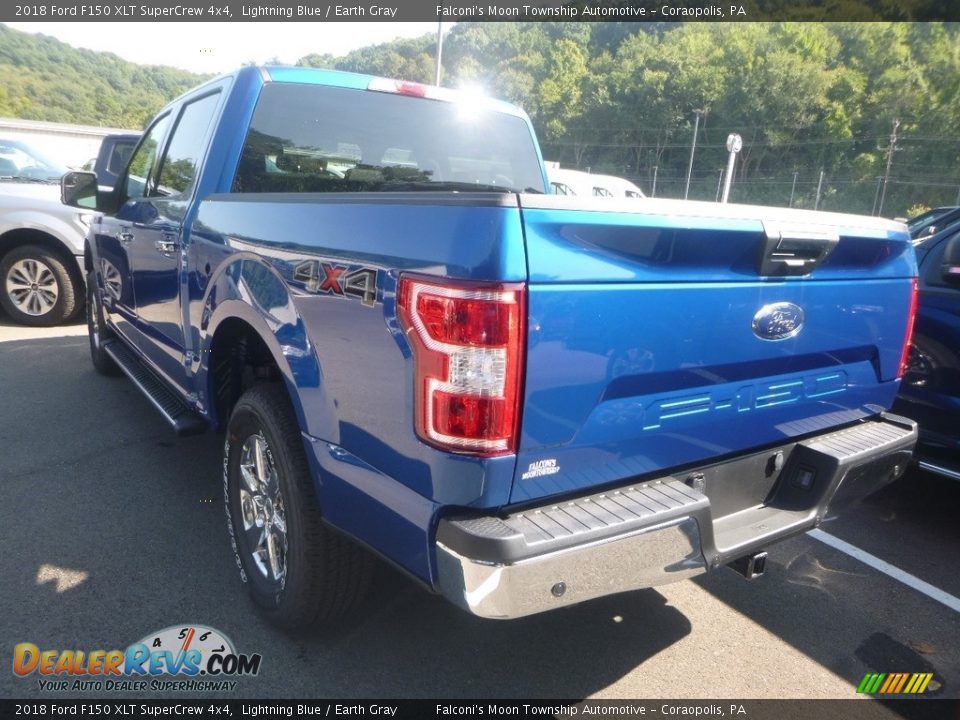 2018 Ford F150 XLT SuperCrew 4x4 Lightning Blue / Earth Gray Photo #3