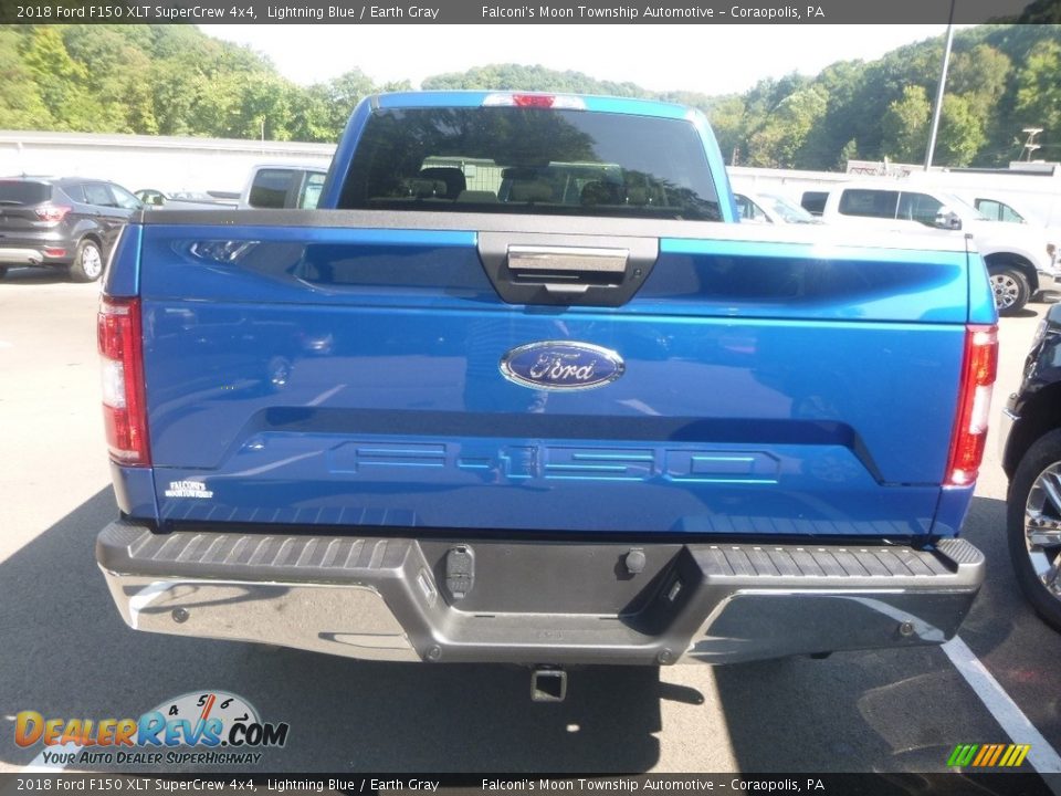 2018 Ford F150 XLT SuperCrew 4x4 Lightning Blue / Earth Gray Photo #4