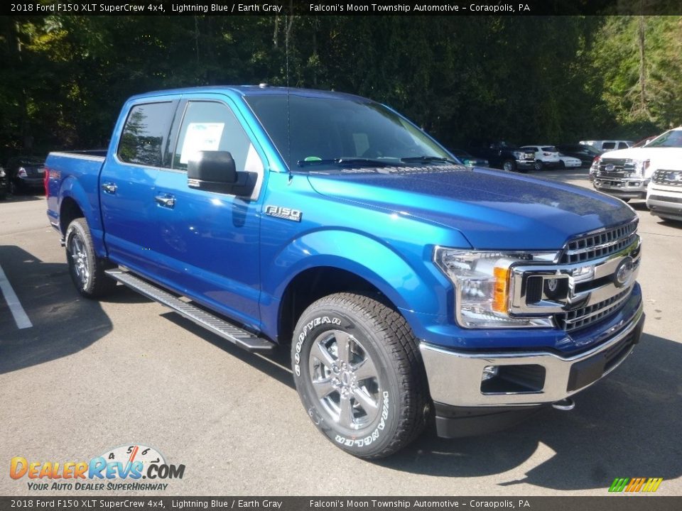 2018 Ford F150 XLT SuperCrew 4x4 Lightning Blue / Earth Gray Photo #6