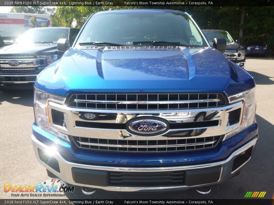2018 Ford F150 XLT SuperCrew 4x4 Lightning Blue / Earth Gray Photo #7