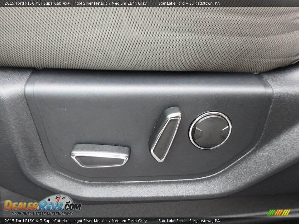 2015 Ford F150 XLT SuperCab 4x4 Ingot Silver Metallic / Medium Earth Gray Photo #14