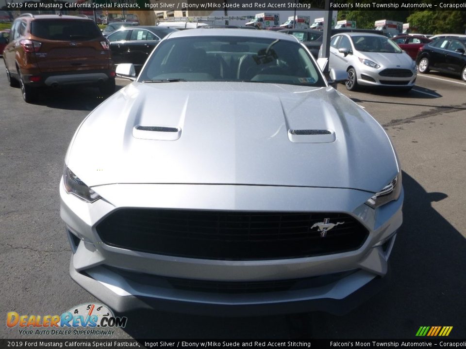 2019 Ford Mustang California Special Fastback Ingot Silver / Ebony w/Miko Suede and Red Accent Stitching Photo #4