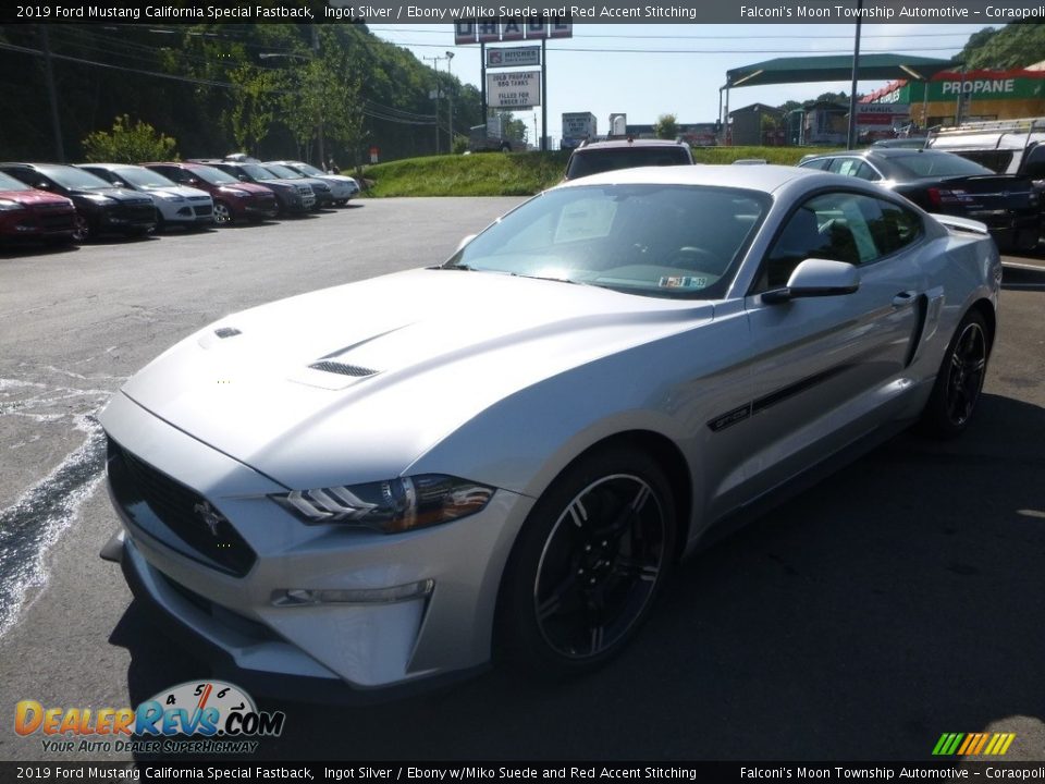 2019 Ford Mustang California Special Fastback Ingot Silver / Ebony w/Miko Suede and Red Accent Stitching Photo #5