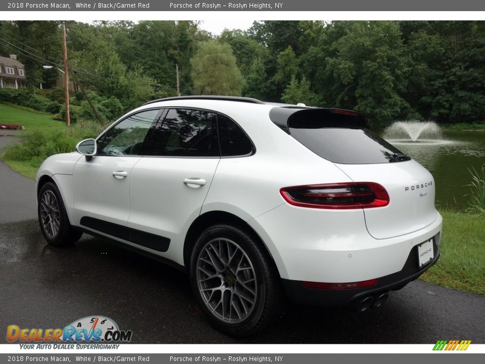 2018 Porsche Macan White / Black/Garnet Red Photo #6