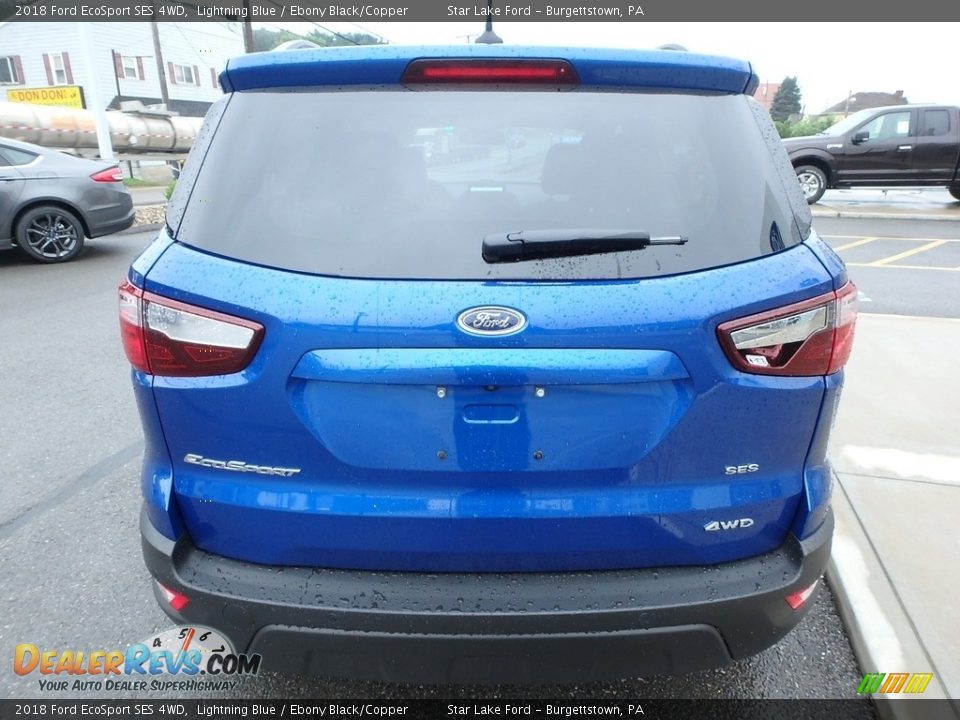 2018 Ford EcoSport SES 4WD Lightning Blue / Ebony Black/Copper Photo #7