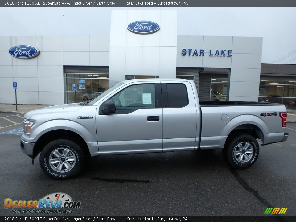 2018 Ford F150 XLT SuperCab 4x4 Ingot Silver / Earth Gray Photo #1