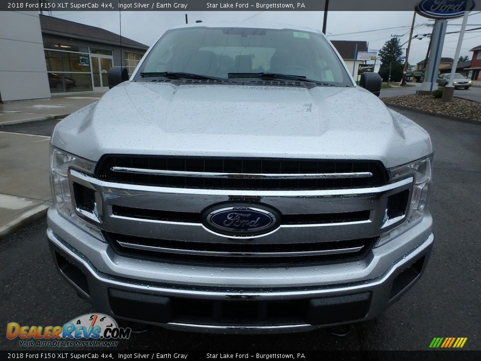 2018 Ford F150 XLT SuperCab 4x4 Ingot Silver / Earth Gray Photo #2