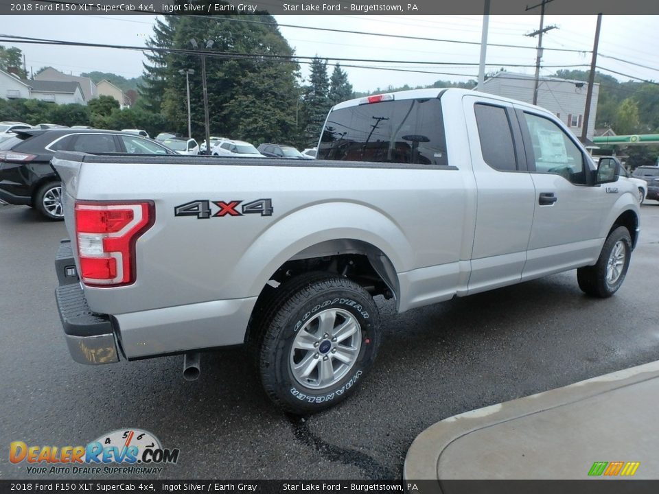 2018 Ford F150 XLT SuperCab 4x4 Ingot Silver / Earth Gray Photo #5