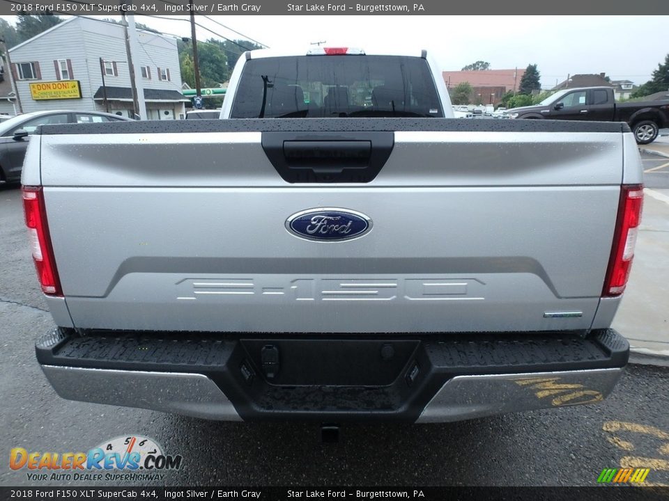 2018 Ford F150 XLT SuperCab 4x4 Ingot Silver / Earth Gray Photo #6