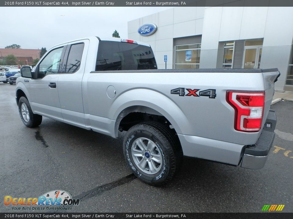 2018 Ford F150 XLT SuperCab 4x4 Ingot Silver / Earth Gray Photo #7