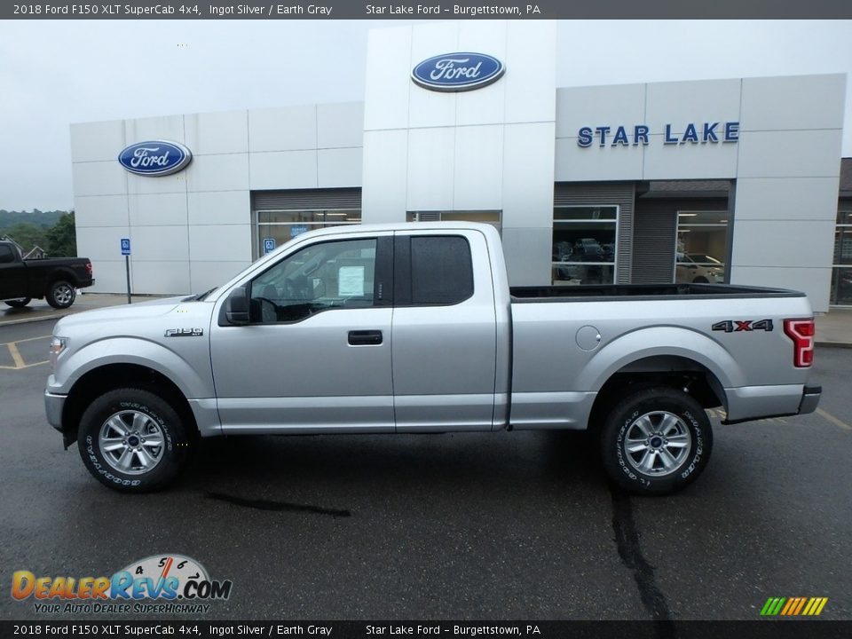 2018 Ford F150 XLT SuperCab 4x4 Ingot Silver / Earth Gray Photo #8
