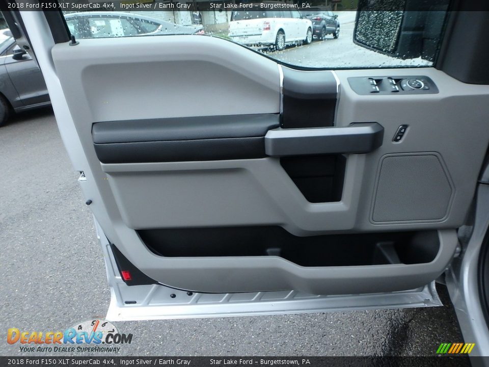 2018 Ford F150 XLT SuperCab 4x4 Ingot Silver / Earth Gray Photo #14