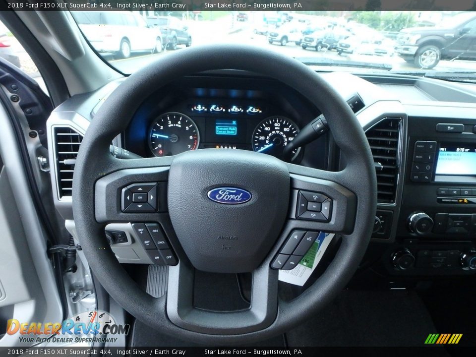 2018 Ford F150 XLT SuperCab 4x4 Ingot Silver / Earth Gray Photo #15