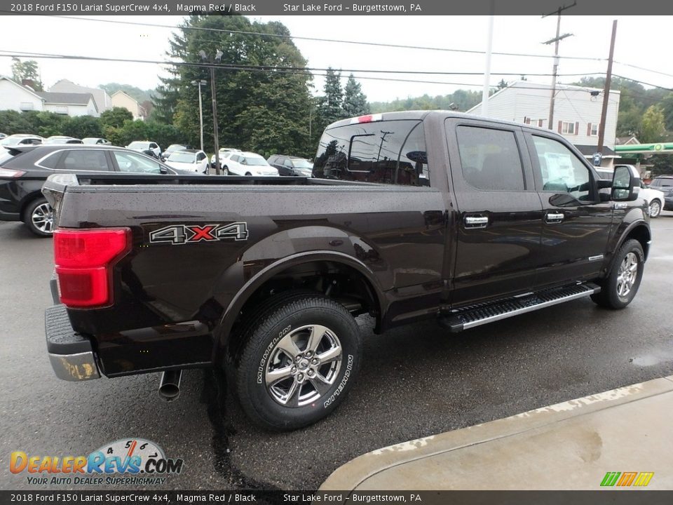 2018 Ford F150 Lariat SuperCrew 4x4 Magma Red / Black Photo #5