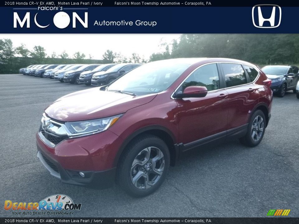 2018 Honda CR-V EX AWD Molten Lava Pearl / Ivory Photo #1