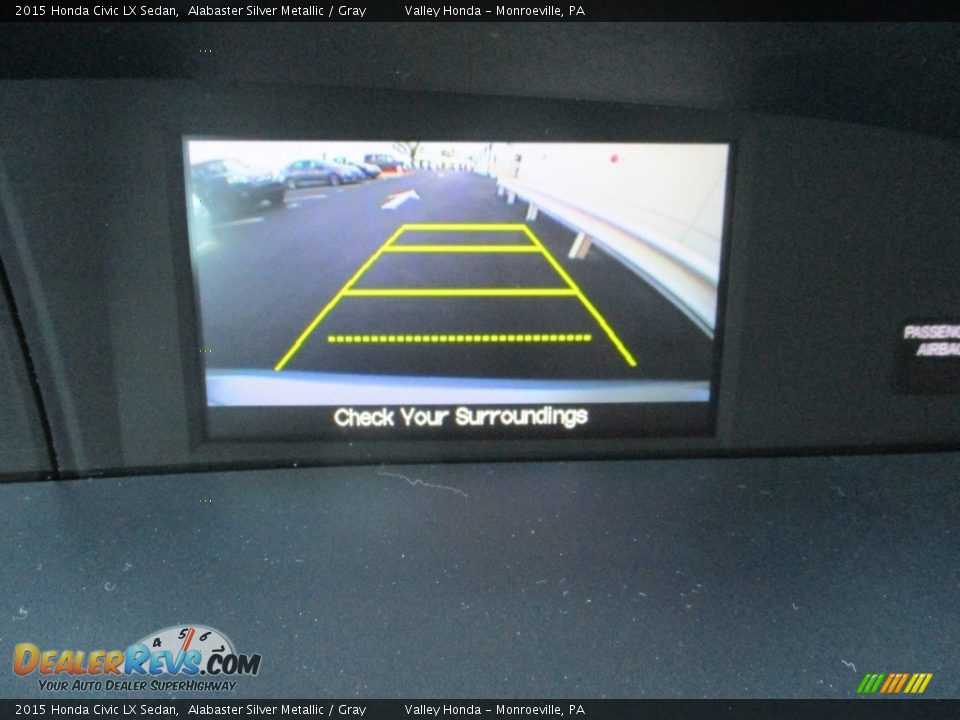 2015 Honda Civic LX Sedan Alabaster Silver Metallic / Gray Photo #17