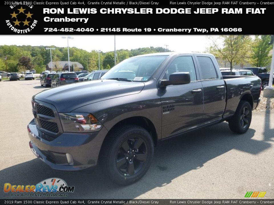 2019 Ram 1500 Classic Express Quad Cab 4x4 Granite Crystal Metallic / Black/Diesel Gray Photo #1