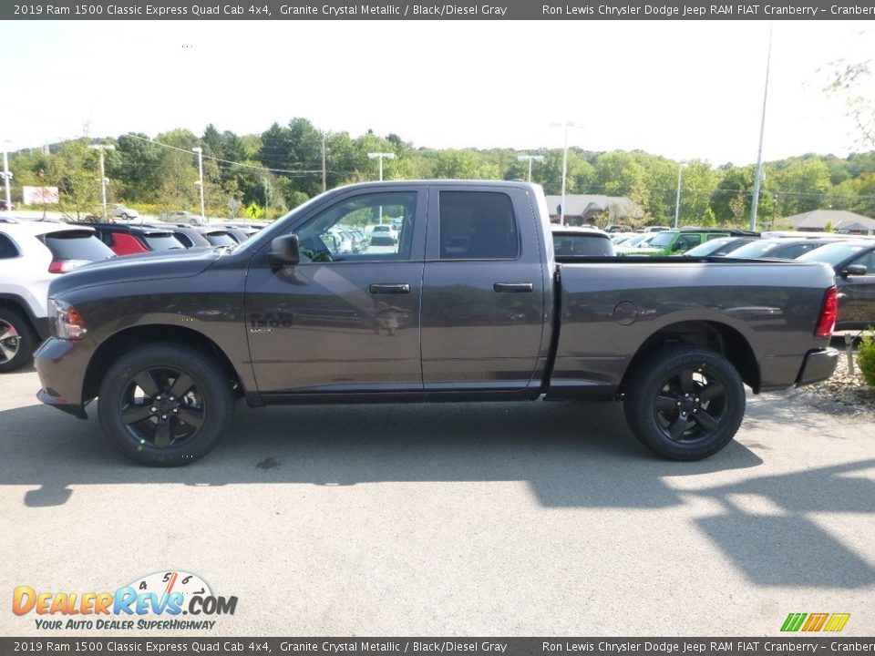 2019 Ram 1500 Classic Express Quad Cab 4x4 Granite Crystal Metallic / Black/Diesel Gray Photo #2