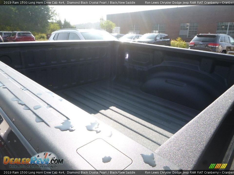 2019 Ram 1500 Long Horn Crew Cab 4x4 Diamond Black Crystal Pearl / Black/New Saddle Photo #14