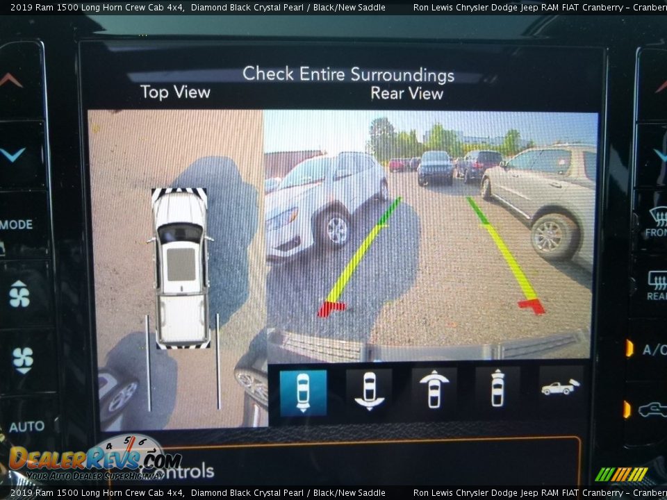 2019 Ram 1500 Long Horn Crew Cab 4x4 Diamond Black Crystal Pearl / Black/New Saddle Photo #20