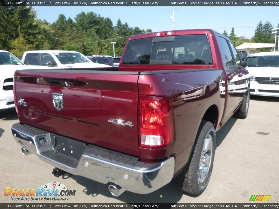 2019 Ram 1500 Classic Big Horn Crew Cab 4x4 Delmonico Red Pearl / Black/Diesel Gray Photo #4