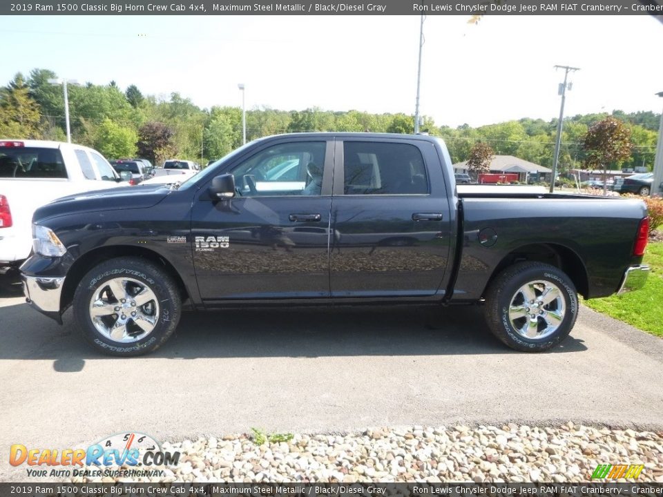 2019 Ram 1500 Classic Big Horn Crew Cab 4x4 Maximum Steel Metallic / Black/Diesel Gray Photo #2