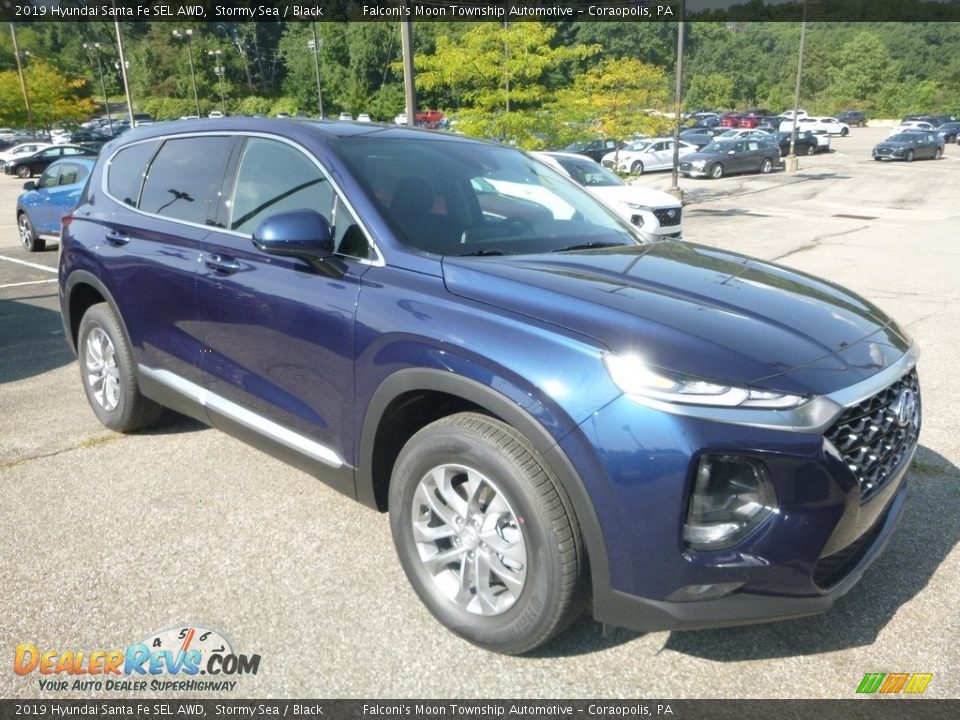 2019 Hyundai Santa Fe SEL AWD Stormy Sea / Black Photo #3
