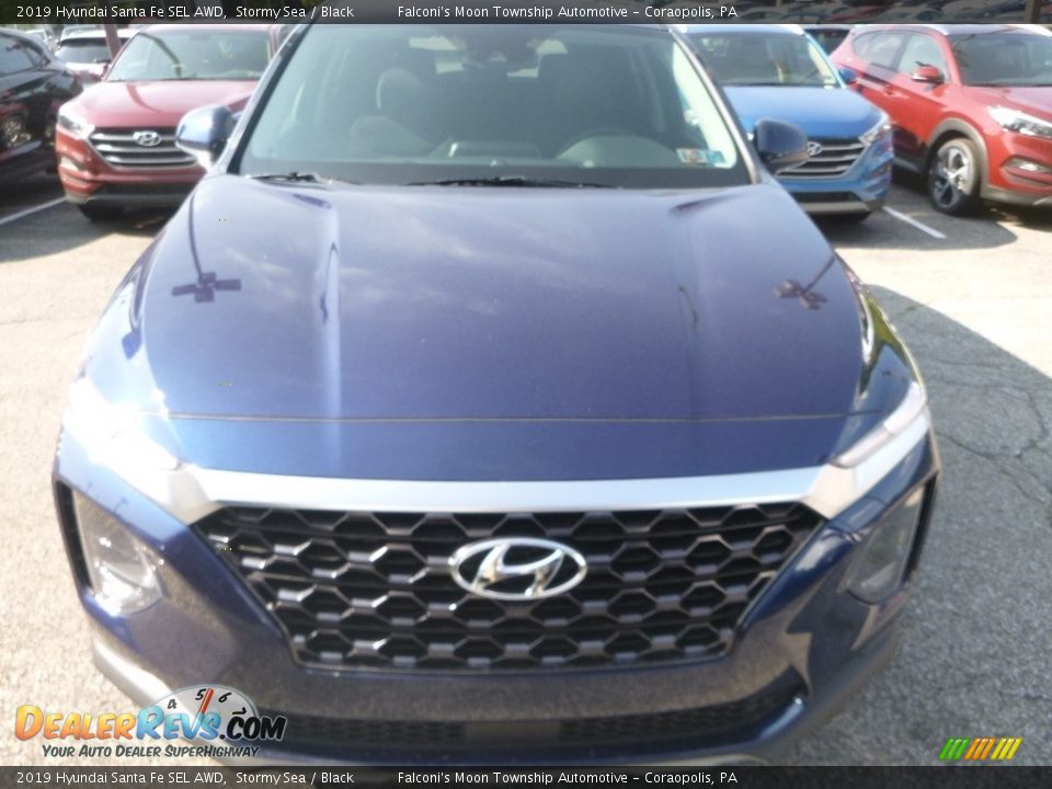 2019 Hyundai Santa Fe SEL AWD Stormy Sea / Black Photo #4