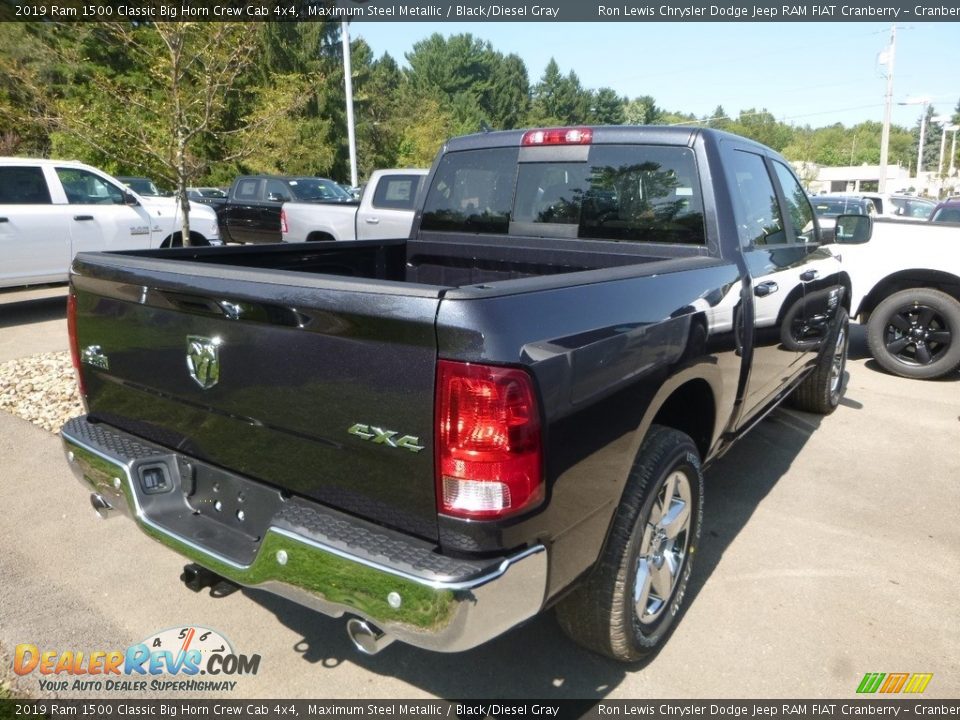 2019 Ram 1500 Classic Big Horn Crew Cab 4x4 Maximum Steel Metallic / Black/Diesel Gray Photo #5