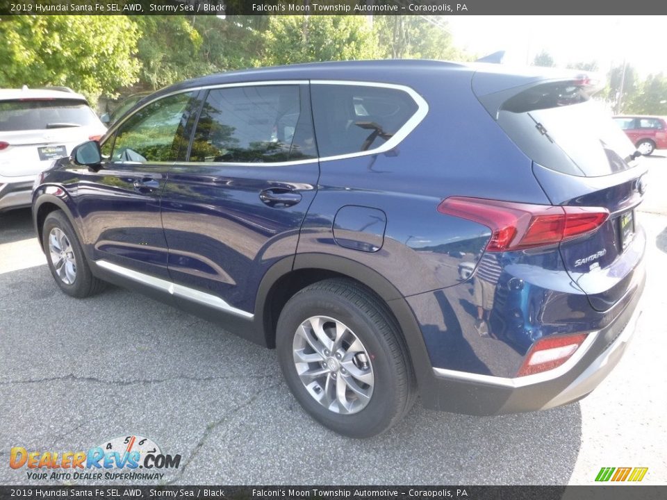 2019 Hyundai Santa Fe SEL AWD Stormy Sea / Black Photo #6
