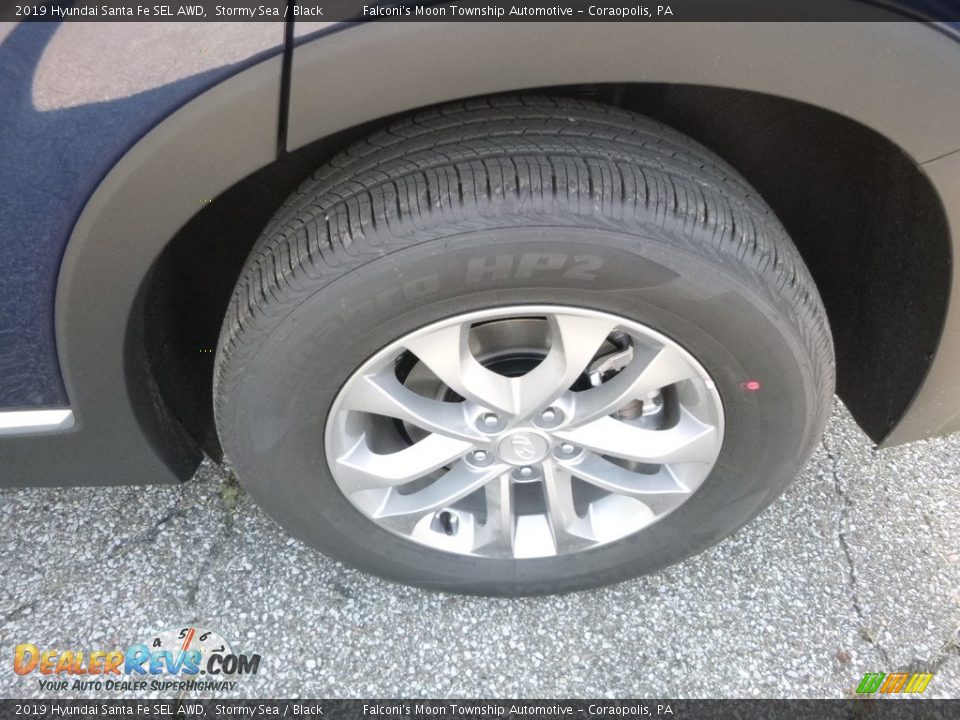 2019 Hyundai Santa Fe SEL AWD Stormy Sea / Black Photo #7