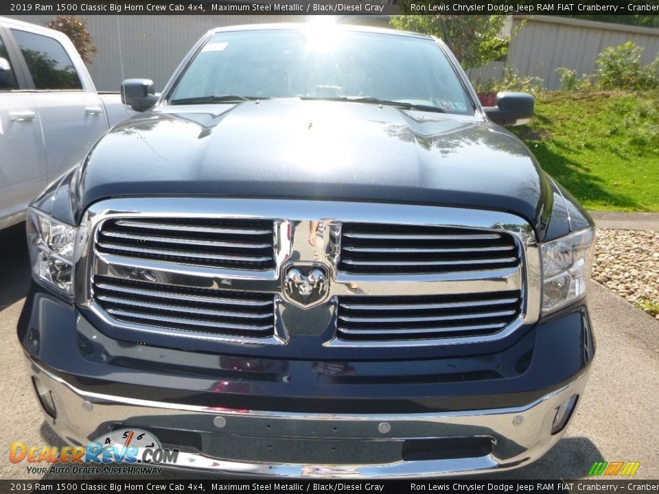 2019 Ram 1500 Classic Big Horn Crew Cab 4x4 Maximum Steel Metallic / Black/Diesel Gray Photo #11