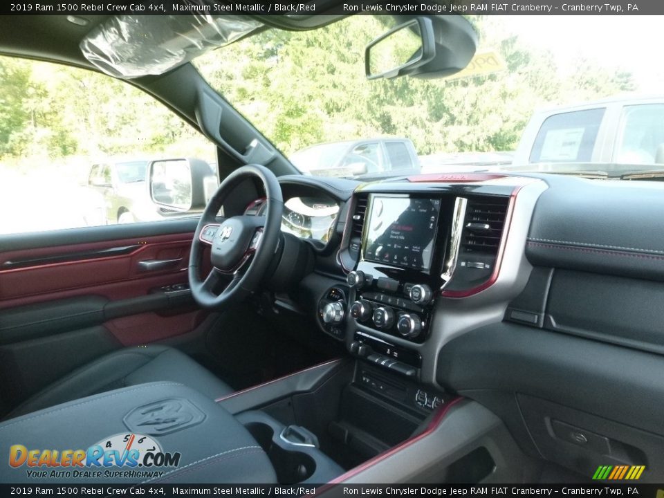 2019 Ram 1500 Rebel Crew Cab 4x4 Maximum Steel Metallic / Black/Red Photo #6