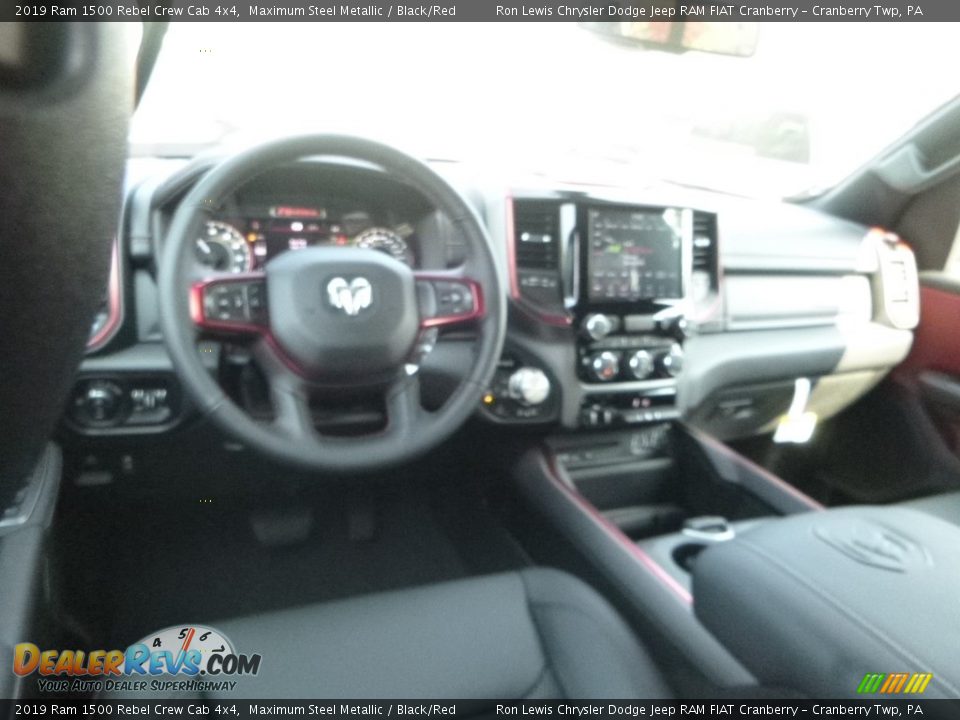 2019 Ram 1500 Rebel Crew Cab 4x4 Maximum Steel Metallic / Black/Red Photo #10