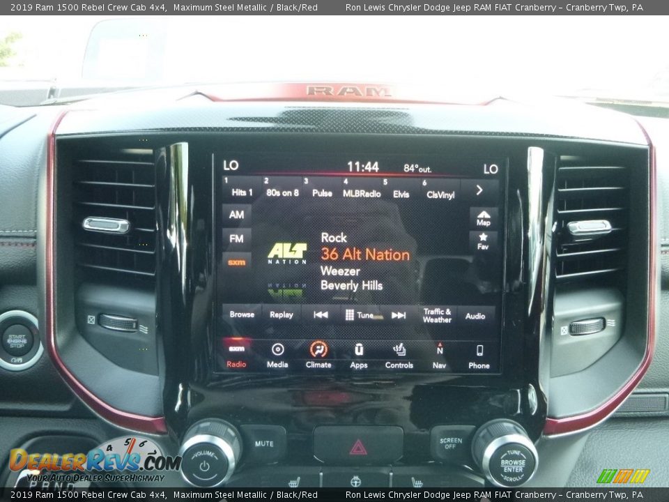 2019 Ram 1500 Rebel Crew Cab 4x4 Maximum Steel Metallic / Black/Red Photo #14