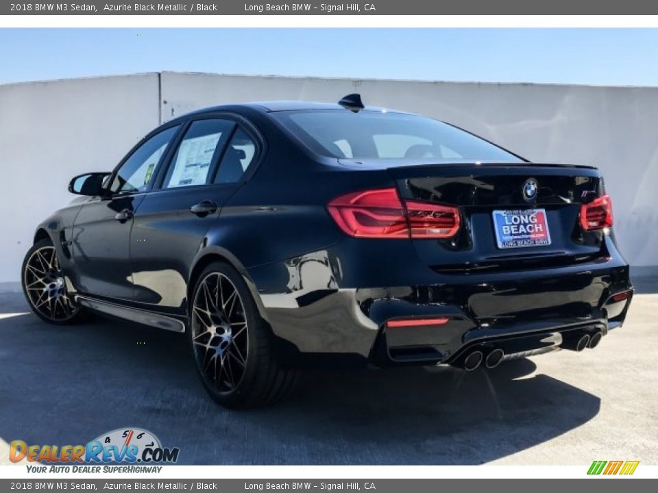 2018 BMW M3 Sedan Azurite Black Metallic / Black Photo #2